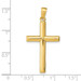 14K Yellow Gold Polished Cross Pendant 35mm length - (A86-893) 14K Yellow Gold Polished Cross Pendant 35mm length - (A86-893)