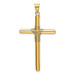 14k Yellow Gold Polished Tube Cross Pendant - (A87-225) 14k Yellow Gold Polished Tube Cross Pendant - (A87-225)