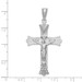 Crucifix Pendant with Textured Ray Pattern Cross and Budded Ends - 14K White Gold - (A87-568) Crucifix Pendant with Textured Ray Pattern Cross and Budded Ends - 14K White Gold - (A87-568)