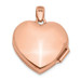 14K Rose Gold 18mm Vintage Heart with Diamond blk interior Locket - (A99-262)