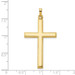 14K Yellow Gold Hollow Cross Pendant 44mm length - (B11-208) 14K Yellow Gold Hollow Cross Pendant 44mm length - (B11-208)