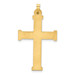 14K Yellow Gold Hollow Latin Cross Pendant - (B11-520)