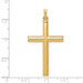 14K Yellow Gold Hollow Cross Pendant 40mm length - (B11-574) 14K Yellow Gold Hollow Cross Pendant 40mm length - (B11-574)