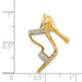 14K Yellow Gold Solid 3-Dimensional Diamond Accent High Heel Charm - (B13-595)