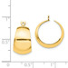 14K Yellow Gold Polished Hoop Earrings Jackets 20mm length - (B36-737)