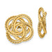 14K Yellow Gold Polished & Twisted Fancy Earrings Jackets - (B41-222)