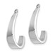 14K White Gold Polished J-Hoop Earrings Jackets 20mm length - (B43-746)