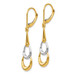 Leslie's 14K Two-tone Gold Polished Dangle Leverback Earrings 41mm length - (B44-286) Leslie's 14K Two-tone Gold Polished Dangle Leverback Earrings 41mm length - (B44-286)