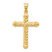 14K Yellow Gold Hollow Cross Pendant 54mm length - (A83-332) 14K Yellow Gold Hollow Cross Pendant 54mm length - (A83-332)