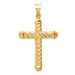 14K Yellow Gold Hollow Cross Pendant 54mm length - (A83-332) 14K Yellow Gold Hollow Cross Pendant 54mm length - (A83-332)