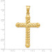 14K Yellow Gold Hollow Cross Pendant 54mm length - (A83-332) 14K Yellow Gold Hollow Cross Pendant 54mm length - (A83-332)