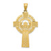 14K Yellow Gold Celtic Claddagh Cross Pendant - (A83-356) 14K Yellow Gold Celtic Claddagh Cross Pendant - (A83-356)