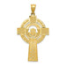 14K Yellow Gold Celtic Claddagh Cross Pendant - (A83-356) 14K Yellow Gold Celtic Claddagh Cross Pendant - (A83-356)