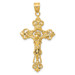 14K Yellow Gold INRI Fleur De Lis Crucifix Pendant - (A83-504) 14K Yellow Gold INRI Fleur De Lis Crucifix Pendant - (A83-504)