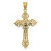 14K Two-tone Gold Large Lacey-edged INRI Crucifix Pendant - (A83-530) 14K Two-tone Gold Large Lacey-edged INRI Crucifix Pendant - (A83-530)