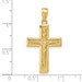 14K Yellow Gold Polished Crucifix Pendant 35mm length - (A86-966) 14K Yellow Gold Polished Crucifix Pendant 35mm length - (A86-966)