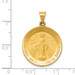 14K Yellow Gold Miraculous Medal Pendant 22mm width - (A97-952)