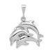 14K White Gold Dolphin Charm Pendant - (A98-497) 14K White Gold Dolphin Charm Pendant - (A98-497)