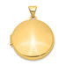 14K Yellow Gold 20mm Round Plain Domed Locket 28x21mm - (A99-892)