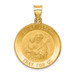 14K Yellow Gold Polished and Satin St. Joseph Medal Pendant 22mm width - (B11-281)