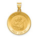 14K Yellow Gold Polished and Satin St. Joseph Medal Pendant 22mm width - (B11-281)