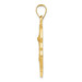14K Yellow Gold Polished and Satin St. Michael Badge Medal Pendant 21mm width - (B11-481) 14K Yellow Gold Polished and Satin St. Michael Badge Medal Pendant 21mm width - (B11-481)