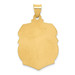 14K Yellow Gold Polished and Satin St. Michael Badge Medal Pendant 21mm width - (B11-481) 14K Yellow Gold Polished and Satin St. Michael Badge Medal Pendant 21mm width - (B11-481)