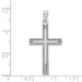 14K White Cross Charm 37mm length - (B11-660) 14K White Cross Charm 37mm length - (B11-660)