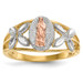 14k Two Tone Gold Polished Our Lady of Guadalupe Ring - Size: 7 - (B32-126)