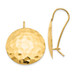 14K Yellow Gold Hammered Circle Earrings - (B42-163)