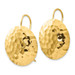 14K Yellow Gold Hammered Circle Earrings - (B42-163)