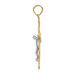 14K Two-tone Gold Diamond-cut Crucifix Pendant 50mm length - (A83-420) 14K Two-tone Gold Diamond-cut Crucifix Pendant 50mm length - (A83-420)