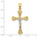 14K Two-tone Gold Diamond-cut Crucifix Pendant 50mm length - (A83-420) 14K Two-tone Gold Diamond-cut Crucifix Pendant 50mm length - (A83-420)