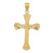 14K Two-tone Gold Diamond-cut Crucifix Pendant 50mm length - (A83-420) 14K Two-tone Gold Diamond-cut Crucifix Pendant 50mm length - (A83-420)