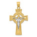 14K Yellow Gold INRI Celtic Crucifix Pendant - (A83-431) 14K Yellow Gold INRI Celtic Crucifix Pendant - (A83-431)