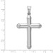 14K White Gold Hollow Cross Pendant 57mm length - (A84-206) 14K White Gold Hollow Cross Pendant 57mm length - (A84-206)