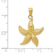 14K Yellow Gold Textured Starfish Pendant - (A85-349)