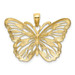 14K Yellow Gold and Rhodium Butterfly Pendant - (A85-422) 14K Yellow Gold and Rhodium Butterfly Pendant - (A85-422)