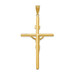 14k Two Tone Gold Polished Jesus Crucifix Pendant - (A85-999) 14k Two Tone Gold Polished Jesus Crucifix Pendant - (A85-999)