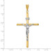 14k Two Tone Gold Polished Jesus Crucifix Pendant - (A85-999) 14k Two Tone Gold Polished Jesus Crucifix Pendant - (A85-999)