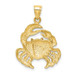 14k Yellow Gold Polished Crab Pendant - (A86-195) 14k Yellow Gold Polished Crab Pendant - (A86-195)