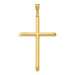 14k Yellow Gold Polished Tube Cross Pendant - (A87-309) 14k Yellow Gold Polished Tube Cross Pendant - (A87-309)