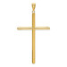 14k Yellow Gold Polished Tube Cross Pendant - (A87-309) 14k Yellow Gold Polished Tube Cross Pendant - (A87-309)