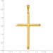 14k Yellow Gold Polished Tube Cross Pendant - (A87-309) 14k Yellow Gold Polished Tube Cross Pendant - (A87-309)