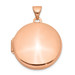 14K Rose Gold 20mm Round Plain Flat Locket - (A99-290)