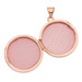 14K Rose Gold 20mm Round Plain Flat Locket - (A99-290)