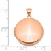 14K Rose Gold 20mm Round Plain Flat Locket - (A99-290)
