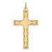 14K Yellow Gold Laser Designed Cross Pendant 40mm length - (A99-987) 14K Yellow Gold Laser Designed Cross Pendant 40mm length - (A99-987)