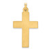 14K Yellow Gold Polished Filigree Cross Pendant - (B11-543)