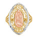 14K Yellow Gold Yellow & Rose Gold with Rhodium Filigree Guadalupe Ring - (B31-898)